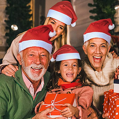 12pack Santa Hats Christmas Party Hats Fancy Dress Christmas Hats