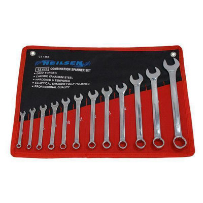 12pc Combination Spanner Set 6mm to 22mm in Wallet (Neilsen CT1350) - 4