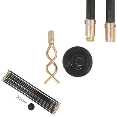 12pc Drain Unblocker Rod Set With Plunger, Rods & Worn Ideal For ...