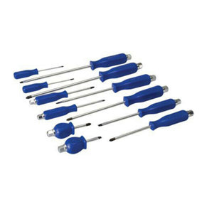 12pc Engineers Screwdriver Set 6 x Phillips & 6 x Slotted Steel Blades