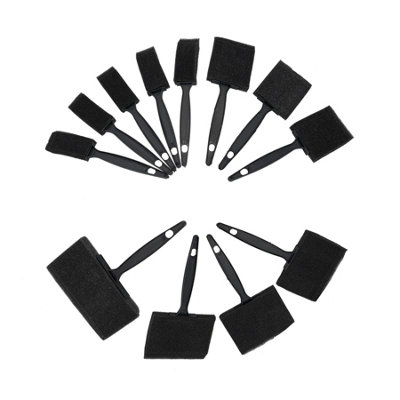 12pc Foam Paint Brushes for Varnish Oils Water Based Paint DIY at B&Q