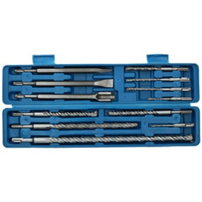 12pc SDS Chisels and TCT Metric Drill Bit Set For Concrete Masonry Stone