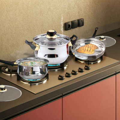 Casserole set stainless steel best sale