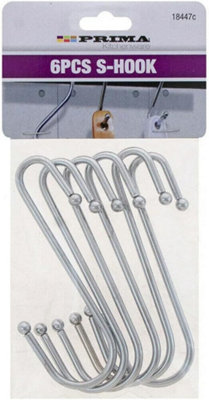 Stainless Steel S Hooks - 6.5cm Heavy Duty Hanging Hooks For Kitchen, Closet, Bathroom | Organize Utensils, Clothes, Towels