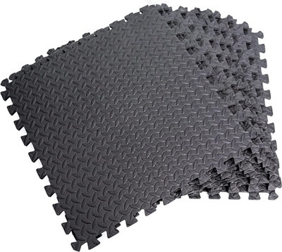 12pcs Black Puzzle Foam Mat 60X60X1.1CM