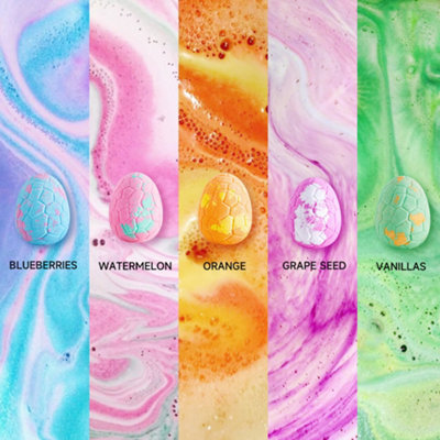 12Pcs Dinosaur Egg Bath Bombs Set with Toy for Kid,include 12 Different Scents