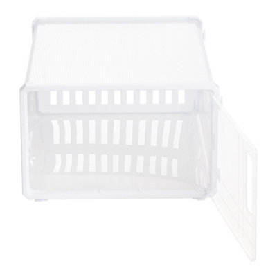 12Pcs Dustproof Plastic Shoe Storage Box Stackable Rectangular Shoe Box in White - 7