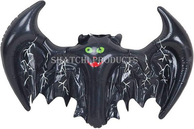 12Pcs Halloween Inflatable Bats - Scary Spooky Party Decor (46cm x 36cm)