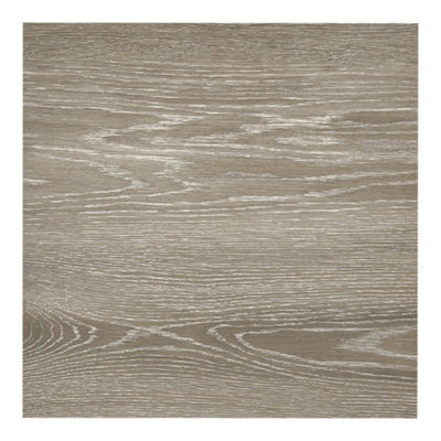 12Pcs Marble-Texture Self-Adhesive PVC Flooring Tiles, Each 30x30cm Grey-Brown for DIY