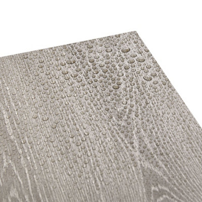 12Pcs Marble-Texture Self-Adhesive PVC Flooring Tiles, Each 30x30cm Grey-Brown for DIY