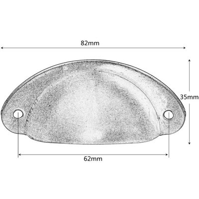 12PCS Retro Shell Door Handle Gold 82mm Vintage Drawer Cabinet Handle ...