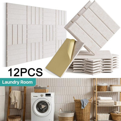 12pcs Self Adhesive Acoustic Panels Soundproof Wall Tiles High Density ...