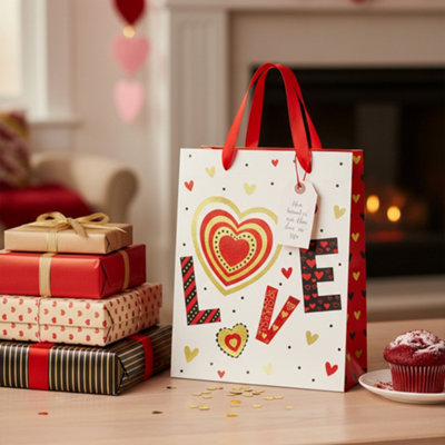 12pcs Valentines Day Gift Bags Large Drawstring Party Favor Bags