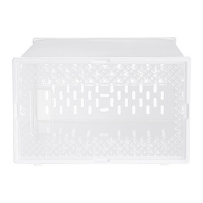 12Pcs Waterproof Plastic Shoe Storage Box Stackable Box Rectangular in White - 4