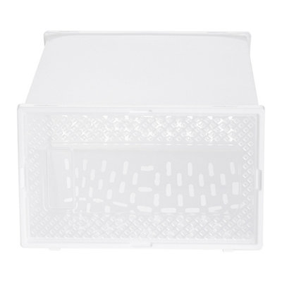 12Pcs Waterproof Plastic Shoe Storage Box Stackable Box Rectangular in White - 5