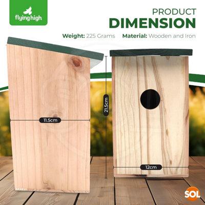 12pcs Wild Bird Nesting Boxes, 21.5 x 12 x 11.5cm, Natural-Look ...