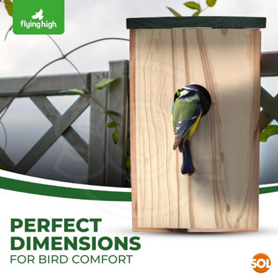 12pcs Wild Bird Nesting Boxes, 21.5 x 12 x 11.5cm, Natural-Look ...