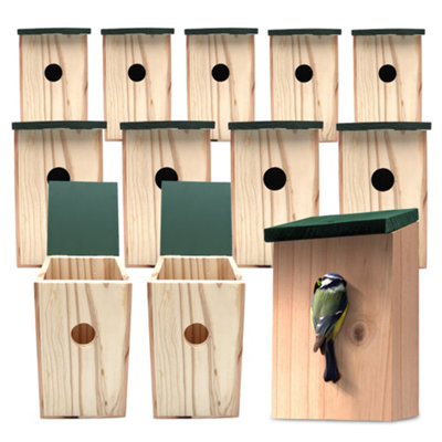 12pcs Wooden Nesting Box Create a Beautiful Nest Boxes for Wild Birds