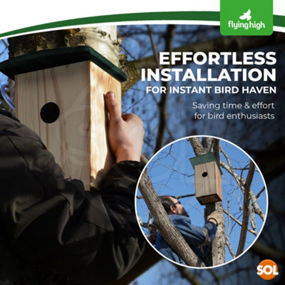 12pcs Wooden Nesting Box Create a Beautiful Nest Boxes for Wild Birds - 4