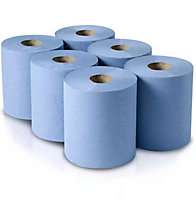 12pk 2Ply Jumbo Workshop/Kitchen Paper Hand Towels Tissues Centrefeed Rolls