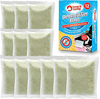 12pk Dehumidifier Bags - Moisture Absorbers for Home, Drawers, Wardrobe Dehumidifier Bags, Damp Absorber Dehumidifier Disposable