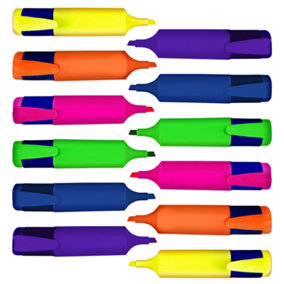 12pk Highlighters - Chisel Tip Marker Pen - Highlighter Pens Multipack - Assorted Colours Highlighter Pens for Kids and Adults