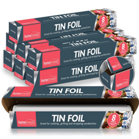 12pk Tin Foil Roll Bulk Case Pack Extra Wide 28cm x 8m , 96M Total Aluminium Kitchen Foil Roll