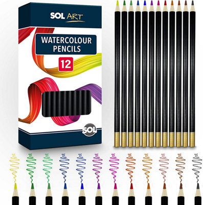12pk Watercolour Pencils - Professional Water Coloured Pencils - Art Sets for Adults & Kids - Art Pencils Coloured Price Comparisons | Compare The Build