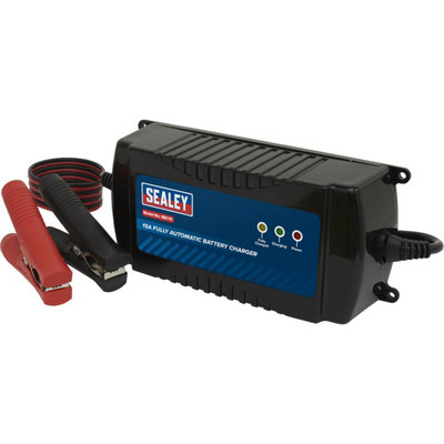 12V 15A Automatic Battery Charger & Maintainer - 40AH to 200Ah Batteries - 230V
