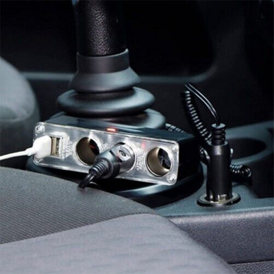12V Wire Adapter Plug Socket Lead Connector Accessory Cord Car Cigarette  Lighter 3m Extension Cable Black
