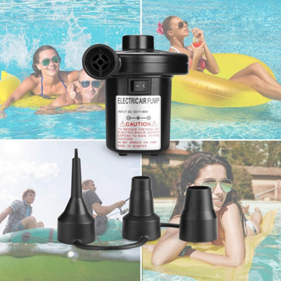 12V & 240V Air Pump Inflator for Camping Airbeds and Pools, Lightweight ...