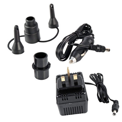 12v & 240v Mains Powered Air Pump Inflator - Inflating/deflating Paddling Pool - Easy To Use - Lightweight And Portable - 5