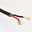 12v 24v Automotive 2 Core Round Twin Thin Wall Wiring Red Black Wire Cable 1.0mm 16.5 AMP (100 Metres Drum)