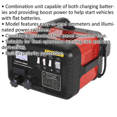 12V / 24V Battery Starter & Charger Unit - 15Ah to 300Ah Batteries - 160A