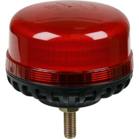 12V / 24V Fixed LED Rotating RED Beacon Light - 12mm Threaded Fixing Bolt