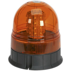 12V / 24V LED Rotating Amber Hazard Beacon Light - 3x Bolt Roof Fixing Points