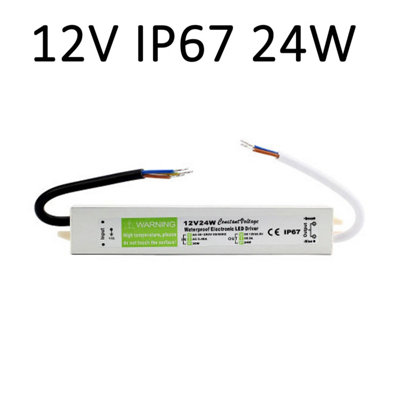 12V 24W IP67 Waterproof Electronic LED Driver AC 90V/264V Voltage ...