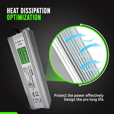 12V 24W IP67 Waterproof Electronic LED Driver AC 90V/264V Voltage ...