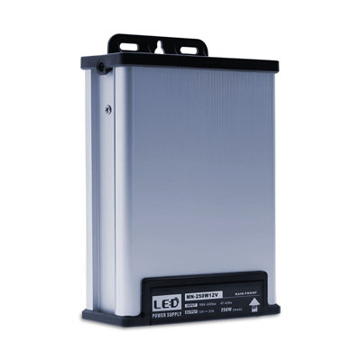 12V 250W LED Driver, 20.83A Power Supply, 180-240V AC to 12V DC, IP45 ...