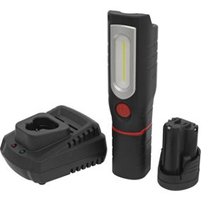 12V 360 degree Swivel Inspection Light Kit - 1.5Ah Battery & Charger - 8W COB LED