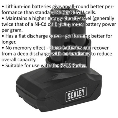 12V 3Ah Lithium-ion Power Tool Battery for SV12 Series - Cordless Power Tool