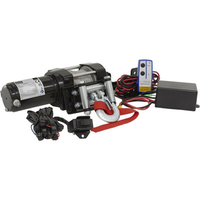 12V ATV Winch - 1000kg Line Pull - 3 Stage Planetary Gears - Pull & Turn Clutch - 3