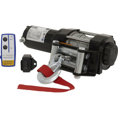 12V ATV Winch - 1000kg Line Pull - 3 Stage Planetary Gears - Pull & Turn Clutch - 5