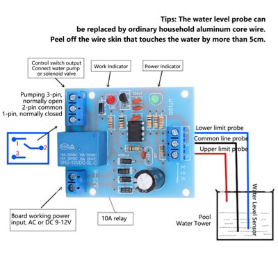 12V Automatic Water Level Controller Module with Liquid Level Switch ...