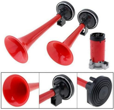 12v Car Van Truck Musical Air Horns Dual Trumpet Horn Compressor Twin Tone 20-50