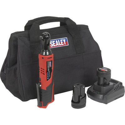 12V Cordless 3/8" Ratchet Wrench Kit with Dual Batteries & Variable Speed Control