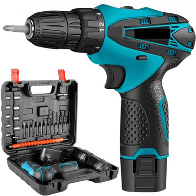 12V Cordless Drill Combi Driver, Electric Screwdriver, 2 Batteries