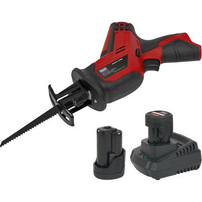 12V Cordless Reciprocating Saw - Includes 2 x 1.5Ah Batteries & Charger ...