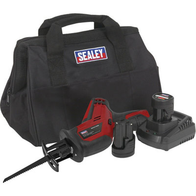 12V Cordless Reciprocating Saw - Includes 2 x 1.5Ah Batteries & Charger - Bag