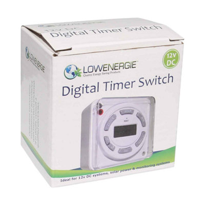 12V DC Digital 7 Day Programmable Timer Switch 16A